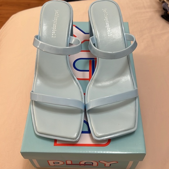 Jeffrey Campbell Jamm Jelly High Heel Slide Sandals - Picture 3 of 5